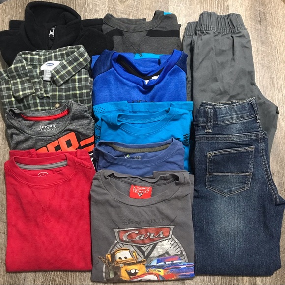 Old Navy Other - Boys Size 6-7 Winter Clothing Bundle of 11 Long Sleeve Shirts Jeans